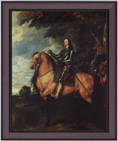 framed  Anthony Van Dyck Portrat Karls I. Konig of England, Ta3078-1